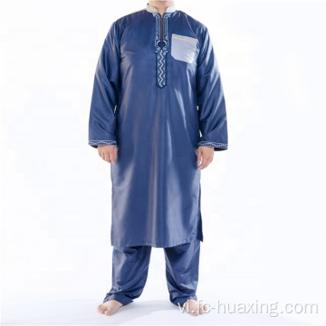 Đàn ông cotton Thobe Hồi giáo Quần áo nam abaya